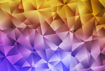 Light Pink, Yellow vector abstract polygonal pattern.