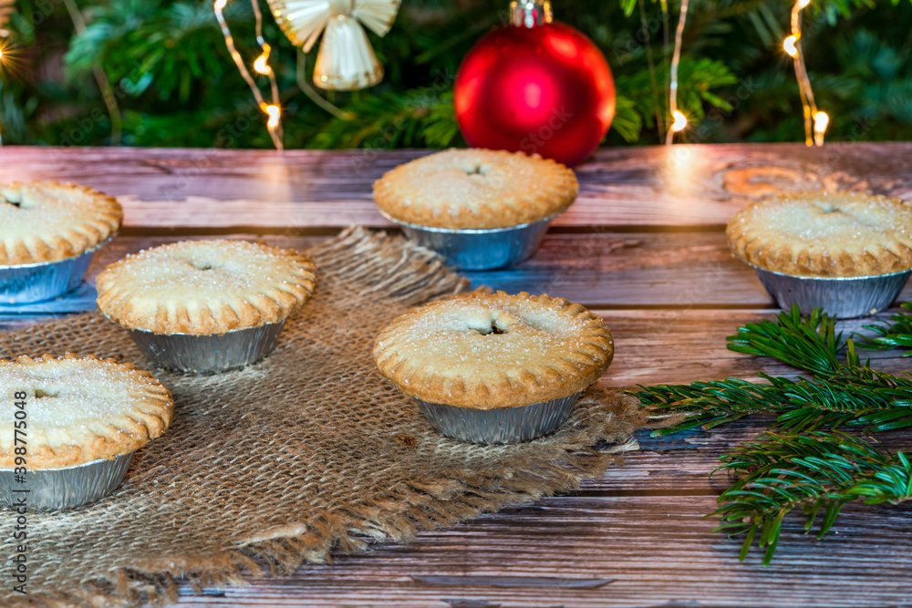 Wall mural traditional christmas mince pies