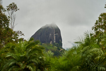 The Rock of Guatape, El Peñón de Guatapé, also La Piedra or El Peñol, is a landmark inselberg also known as The Stone of El Peñol, La Piedra del Peñol in Colombia with a long staircase to the top