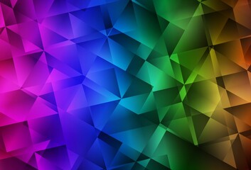 Fototapeta premium Dark Multicolor vector triangle mosaic texture.