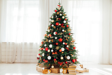 Christmas tree holiday presents the new year