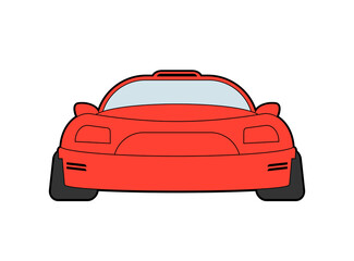 Design of red sport car