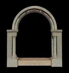 On the streets in Catalonia, public places. Elements of architectural decorations of buildings, doorways and arches, plaster moldings and patterns.  © Kozlik_mozlik