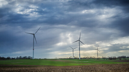 windmills that provide green energy and sustainable work