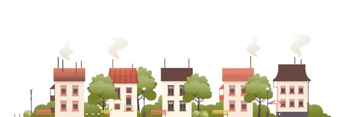 illustration of a small two-story house