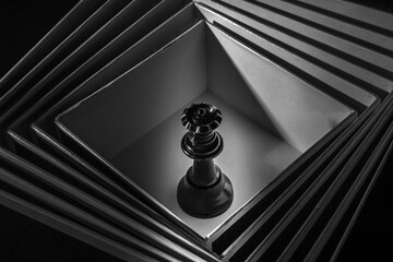 isolated as a chess piece, lonely in a box, loneliness,
remote, secluded, alone, contact arm,...