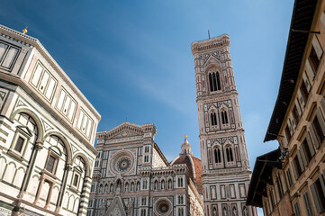 Fototapeta premium Italy. Florence. Basilica of Santa Croce. Details and exquisite forms of exterior.