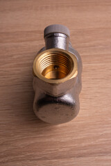 White coated bronze pressure relief valve for domestic water supply. Water reducer 1/2 inch adjustable.