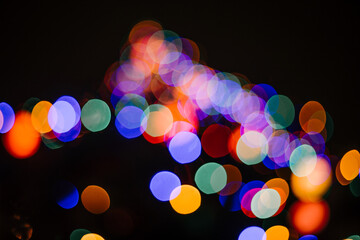 abstract christmas background of lights bokeh
