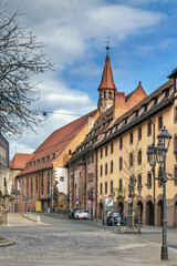 Fototapeta na wymiar Street in Nuremberg, Germany