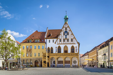 Fototapeta premium Town hall in Amberg, Germany