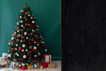 Christmas tree holiday presents New Year's Eve background