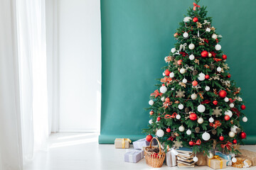 Christmas tree holiday presents New Year's Eve background