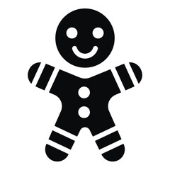 ginger bread icon, Christmas and celebrations. glyph symbol collection. Editable vector Design