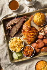 Homemade Barbecue Platter with Ribs