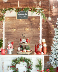Hot cocoa bar for winter holiday entertaining