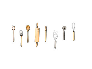 Unterschiedliche Backutensilien