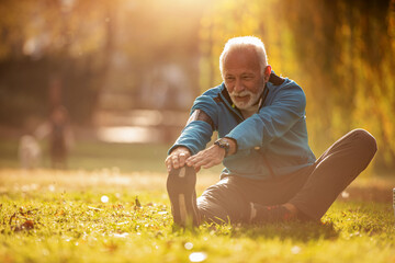 Senior man in the park