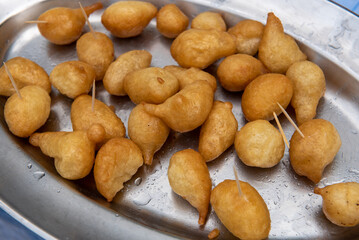 Sweet honey deep fried dough balls, loukoumades