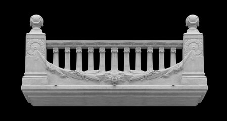 elements of architectural decorations of buildings, columns and stucco. On the streets in...