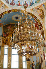 Obraz premium classic cathedral of the orthodox church with icons