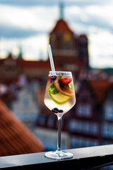 Cocktail with fruits

