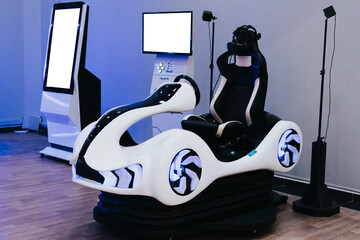 VR attractions virtual cyber reality gaming club new technologies full immersion