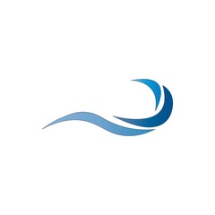 Obraz premium waves icon logo vector