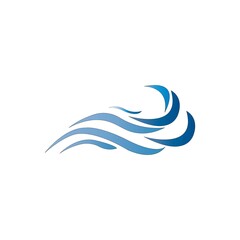 Naklejka premium waves icon logo vector