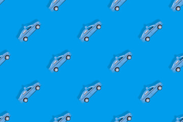 Taxi car. Seamless pattern on the theme of taxi.