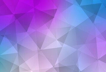 Obraz premium Light Pink, Blue vector shining triangular background.