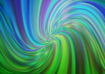 Light Blue, Green vector background with bent ribbons. Glitter abstract illustration with wry lines. New composition for your brand book.