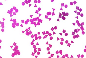 Light Pink vector cover in polygonal style with circles.