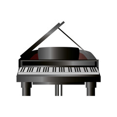 piano keyboard musical instrument detailed icon
