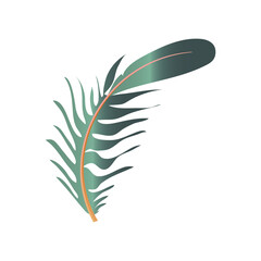 green bright feather decoration icon