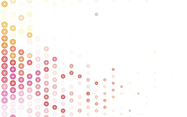 Light Red, Yellow vector pattern with spheres.