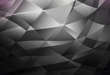 Dark Gray vector polygonal background.