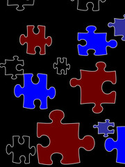  Computer desktop wallpaper. jigsaw puzzle pieces