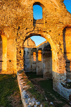 Katarinka - Church and Monastery of St. Catherine ruins in Dechtice, Slovakia