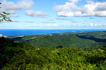 view of the sea from the mountain