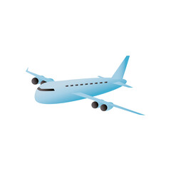 airplane transport commercial travel icon image white background