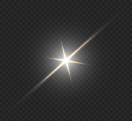 
Bright light effect flickering with flashes and rays. Vector illustration.