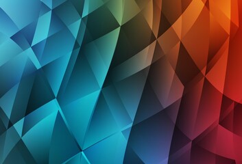 Obraz premium Light Blue, Red vector polygon abstract layout.