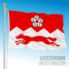 Leicestershire county flag, United Kingdom, vector illustration