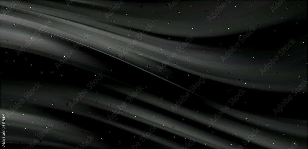 Poster smooth elegant black satin texture abstract background. luxurious background design
