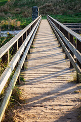 Obraz premium The Threequarter Footbridge Portballintrae Northern Ireland 