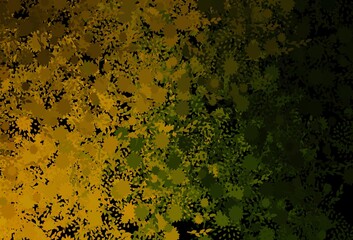 Dark Green, Yellow vector pattern with random forms.