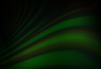 Fototapeta premium Dark Green vector background with lava shapes.