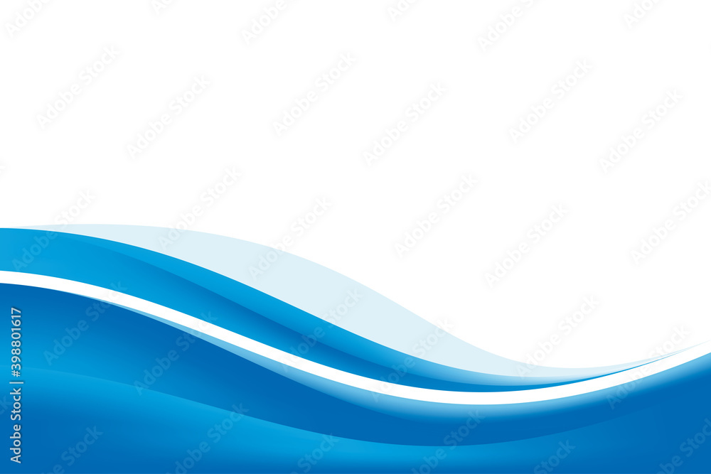 Poster abstract smooth blue wavy background design template vector, professional flowing blue mesh gradient