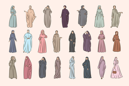 Muslim arabic islam woman in hijab fashion